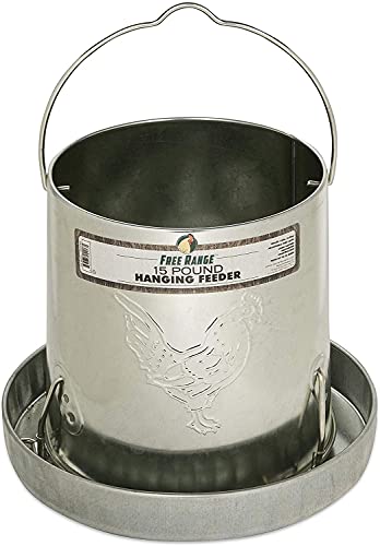 Harris Farms galvanized hanging poultry feeder